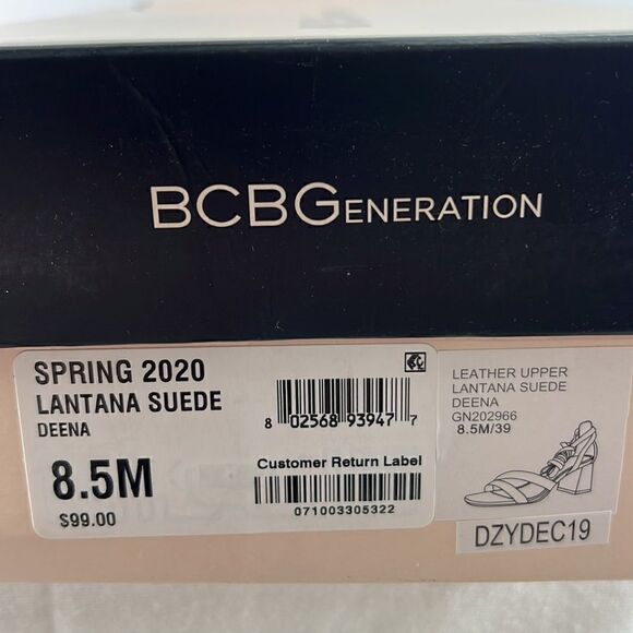 BCBGeneration Deena Tie-Ankle Suede Sandals Latana Suede sz 8.5 M - Picture 7 of 7